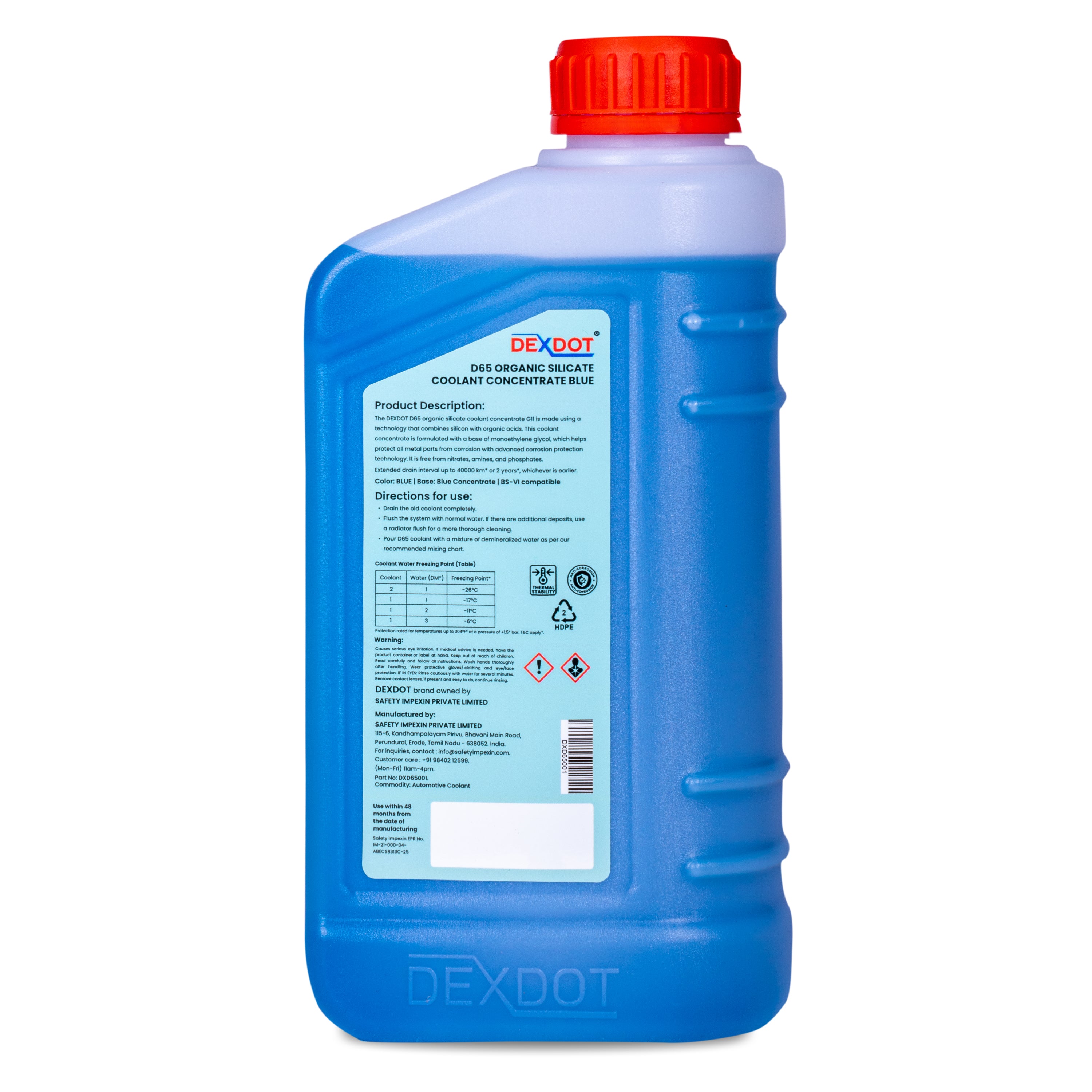 D65 Organic Silicate Coolant Concentrate Blue