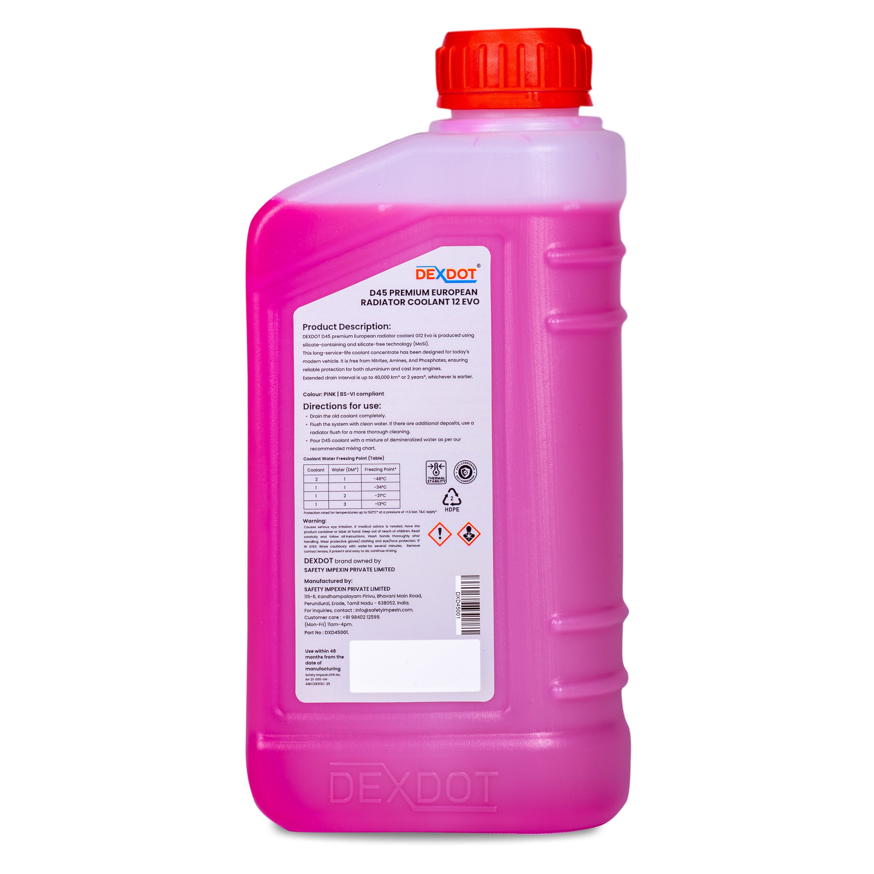 D45 Premium European Radiator Coolant G12 Evo