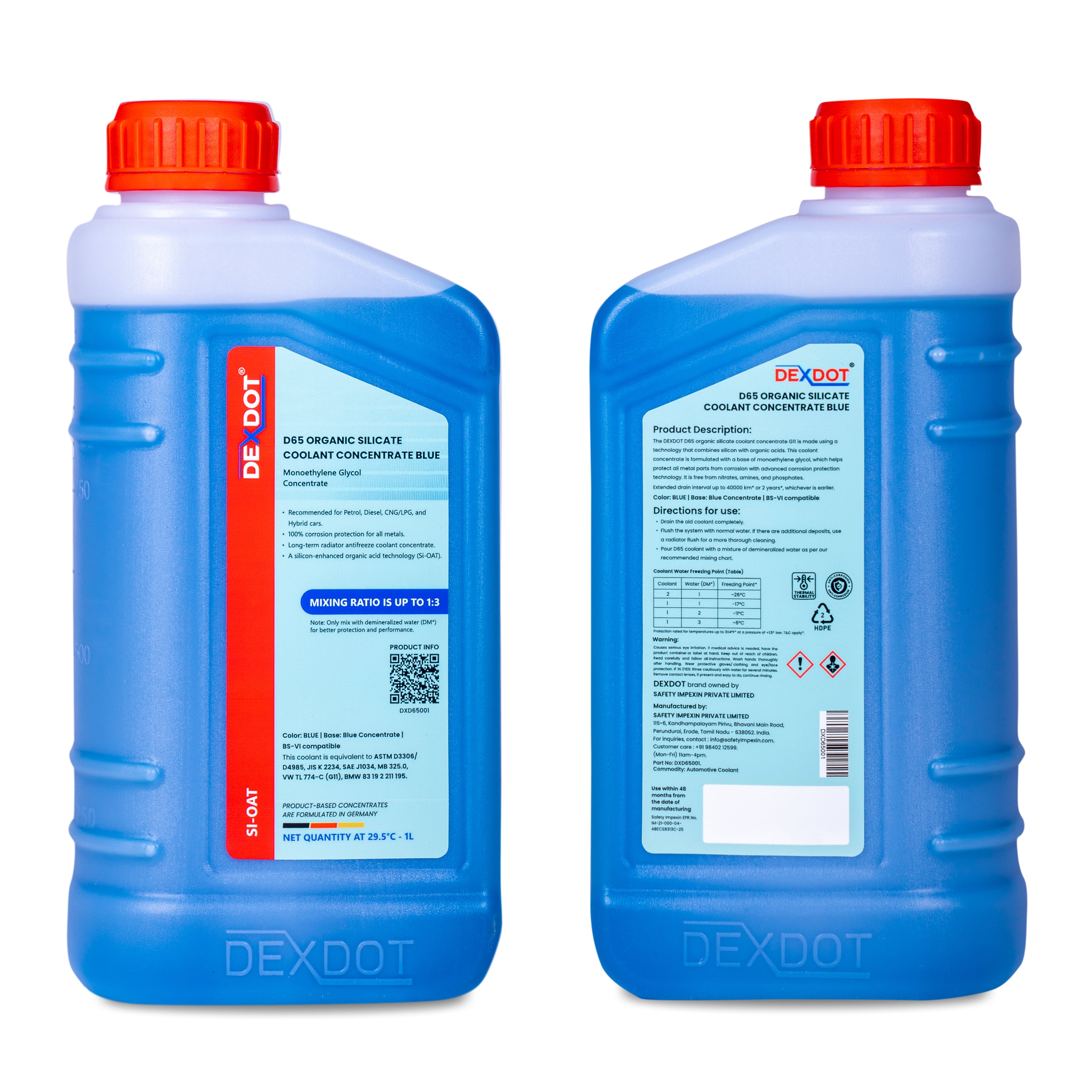 D65 Organic Silicate Coolant Concentrate Blue